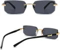 Trendy Punk Rimless Cut Edge Sunglasses