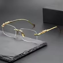 Perfect Fashion Leopard Decor Unframed Men's and Women's Sports Glasses