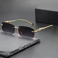 Perfect Fashion Leopard Decor Unframed Men's and Women's Sports Glasses