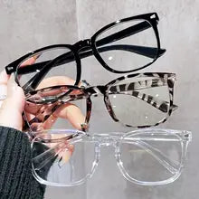 3pcs Lightweight PC Frames Minimalist Square Clear Lens Glasses