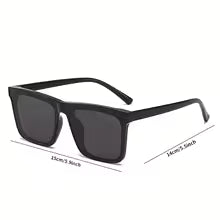 1pc Men'S Simple Black Square Fashion Glasses