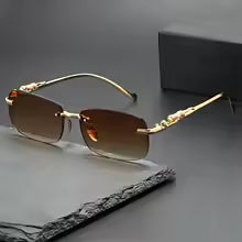 Perfect Fashion Leopard Decor Unframed Men's and Women's Sports Glasses