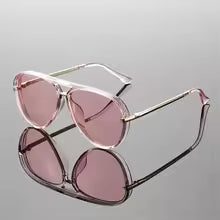 1pc Women Double Bridges Stylish Glasses