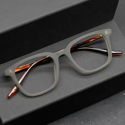 ashion Vintage Frosted Square Optical Glasses