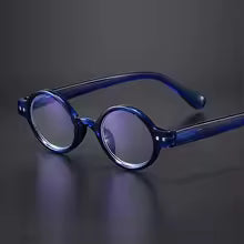Blue Frame Retro Smart Reading Glasses
