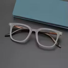 ashion Vintage Frosted Square Optical Glasses