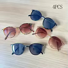 2 Pairs Per Set Small Round Sunglasses